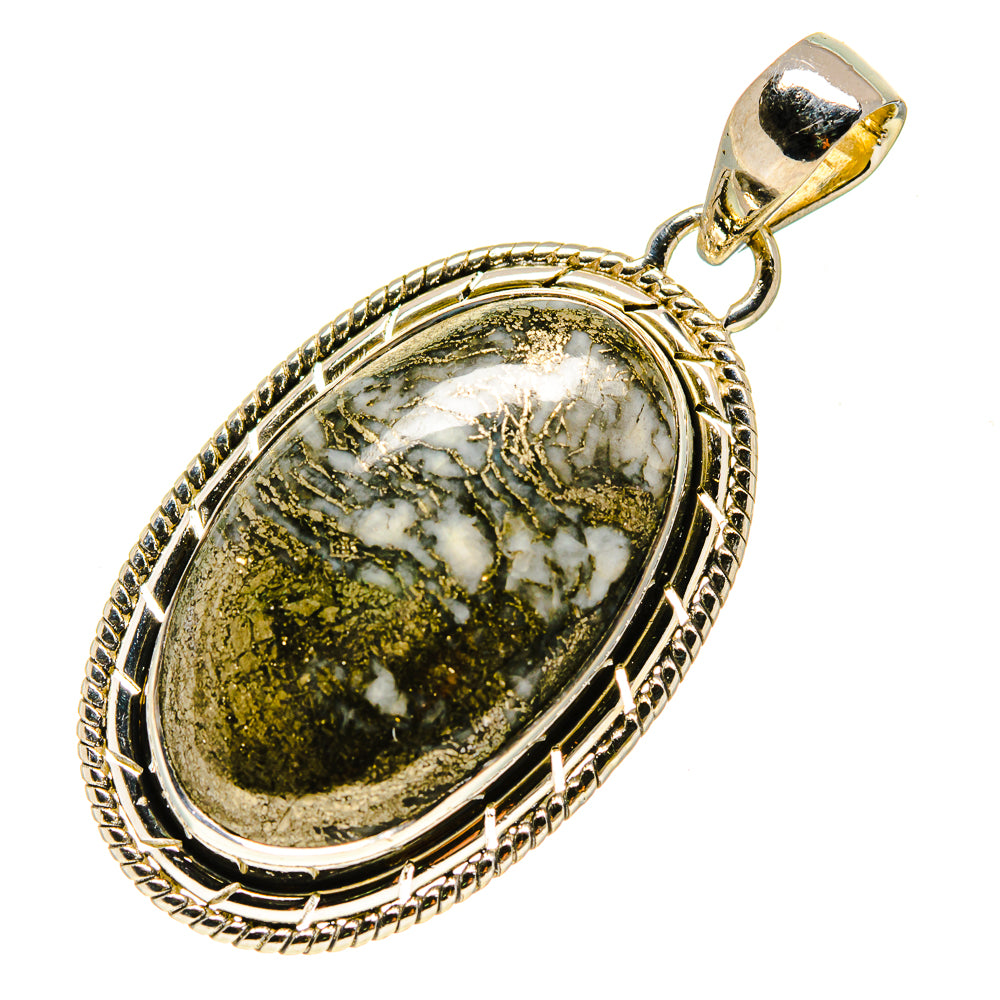 Pyrite Agate Pendants handcrafted by Anasilvercos - PD756665