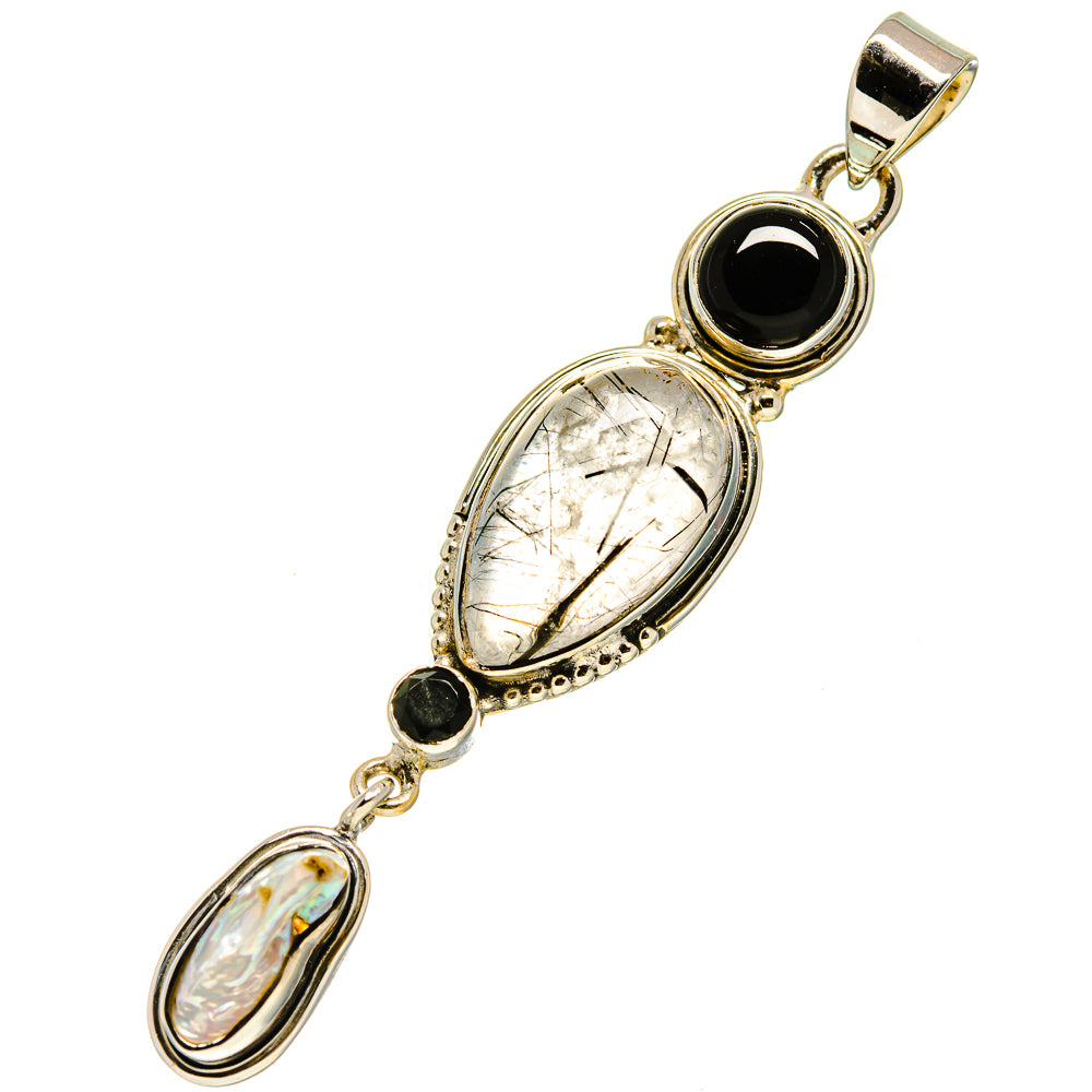 Tourmalinated Quartz Pendants handcrafted by Anasilvercos - PD756687
