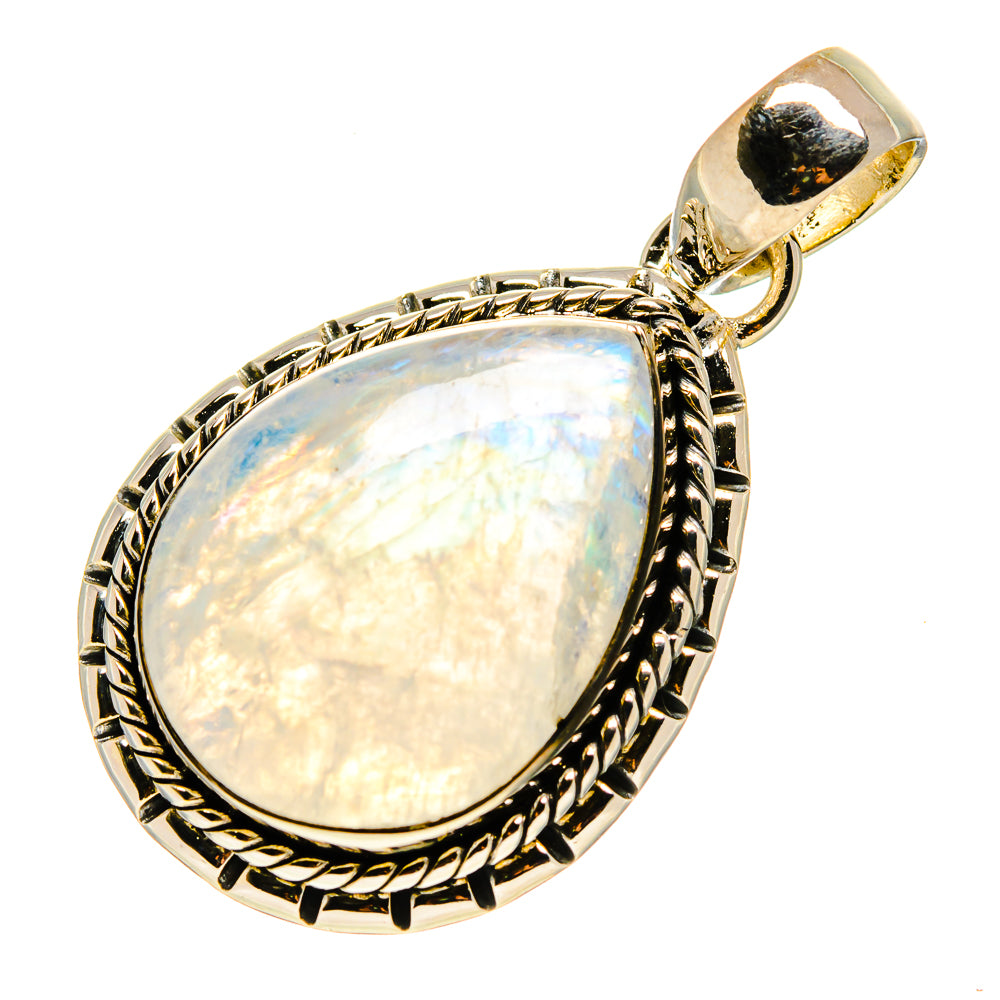 Rainbow Moonstone Pendants handcrafted by Anasilvercos - PD756708