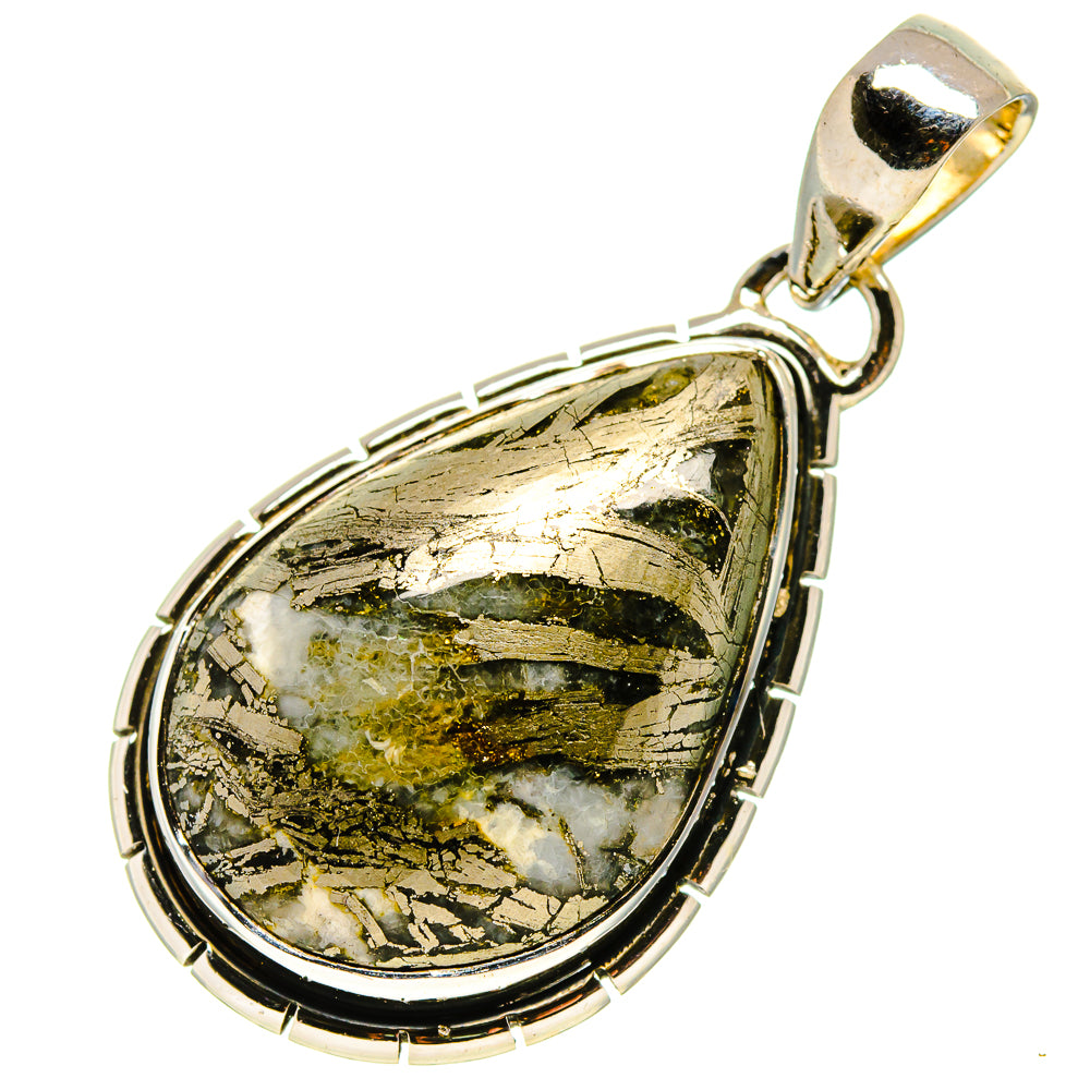 Pyrite Agate Pendants handcrafted by Anasilvercos - PD756721