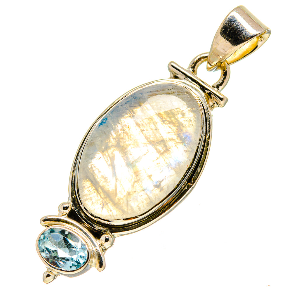 Rainbow Moonstone Pendants handcrafted by Anasilvercos - PD756766