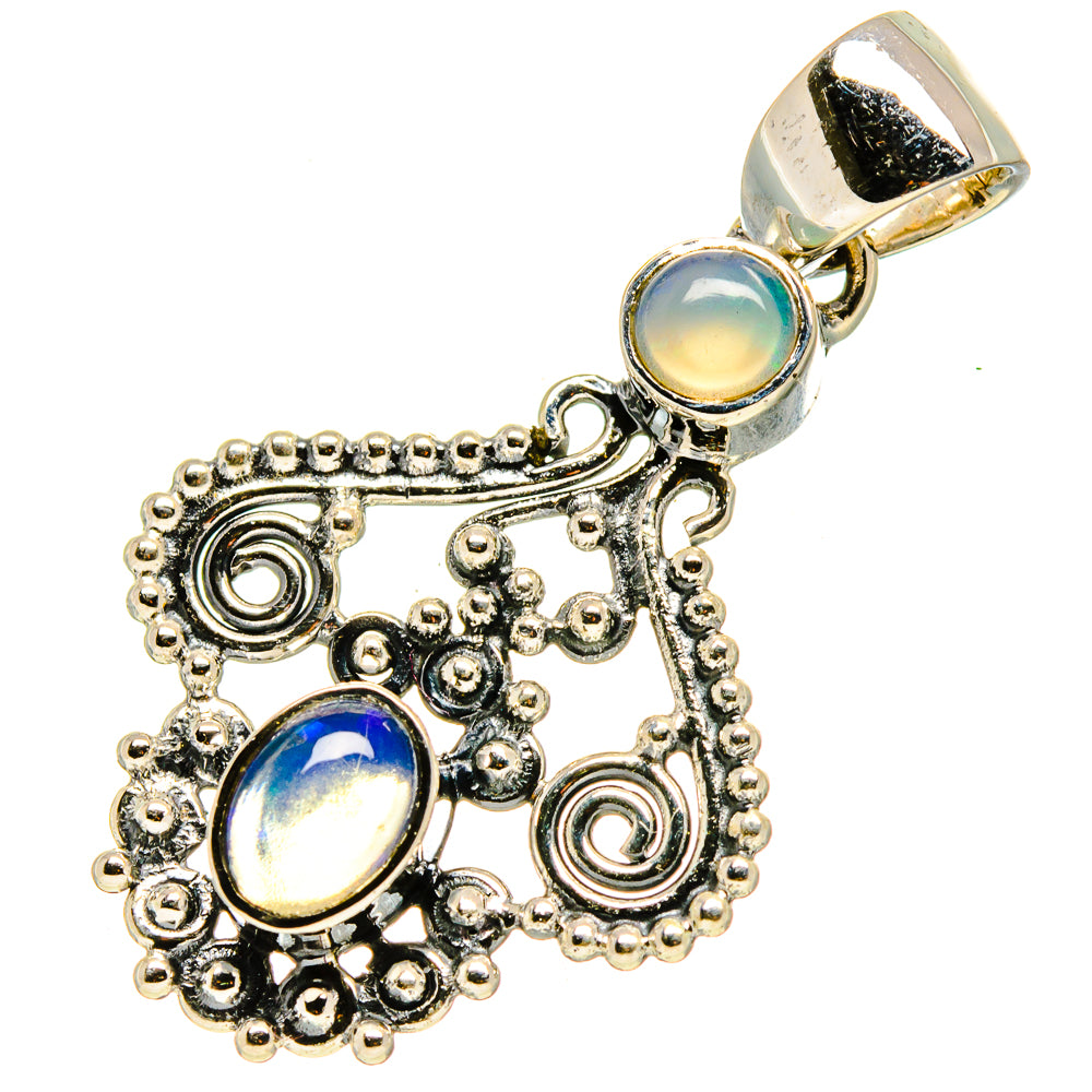 Ethiopian Opal Pendants handcrafted by Anasilvercos - PD756781