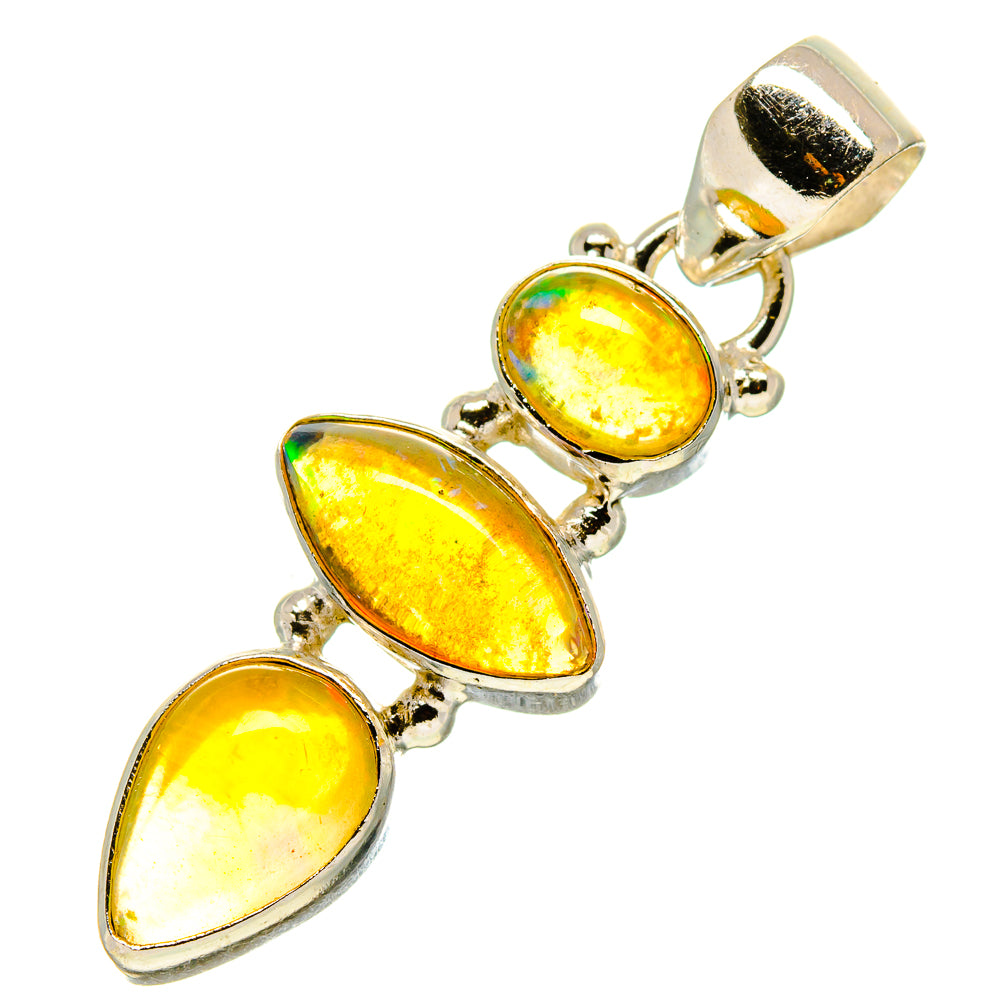 Ethiopian Opal Pendants handcrafted by Anasilvercos - PD756787