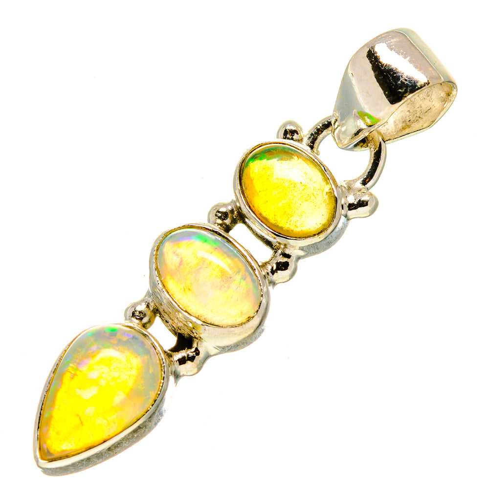Ethiopian Opal Pendants handcrafted by Anasilvercos - PD756788