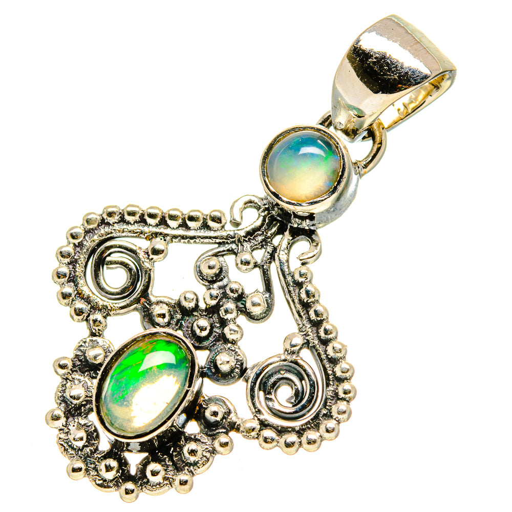 Ethiopian Opal Pendants handcrafted by Anasilvercos - PD756791
