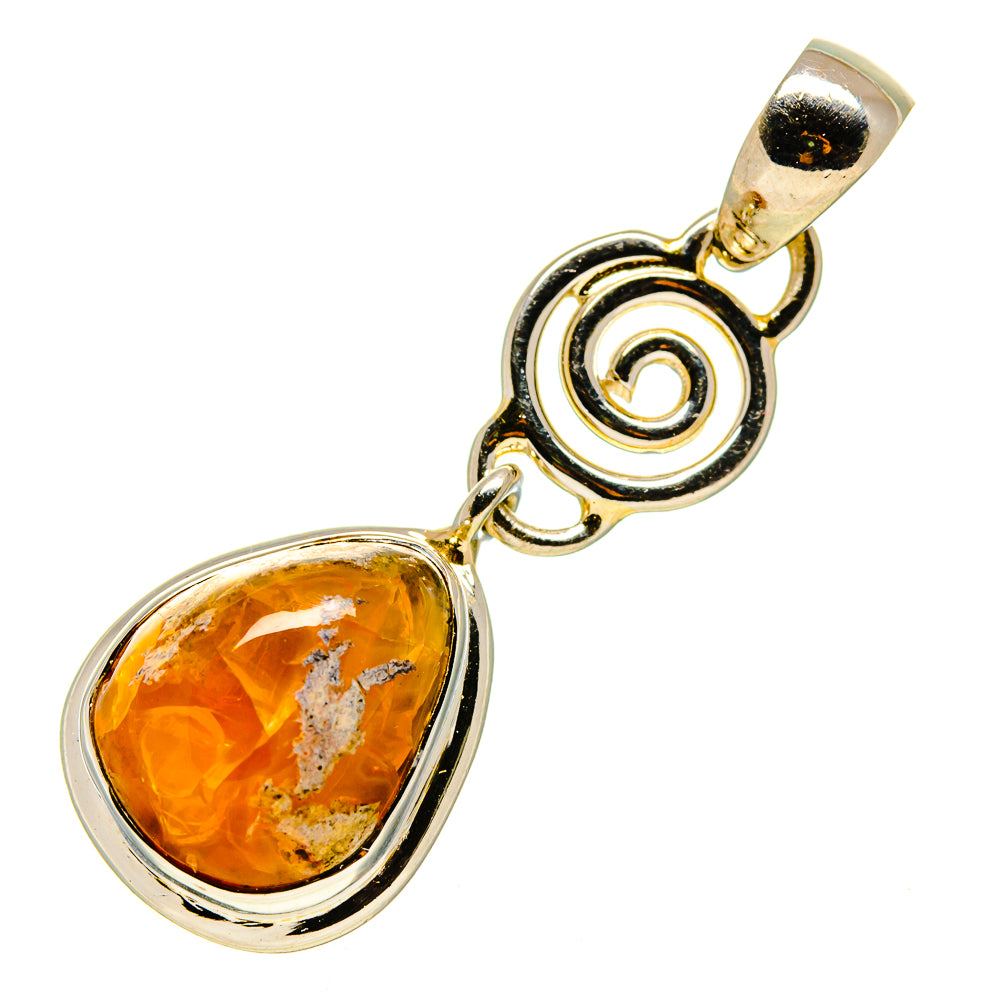 Mexican Fire Opal Pendants handcrafted by Anasilvercos - PD756799