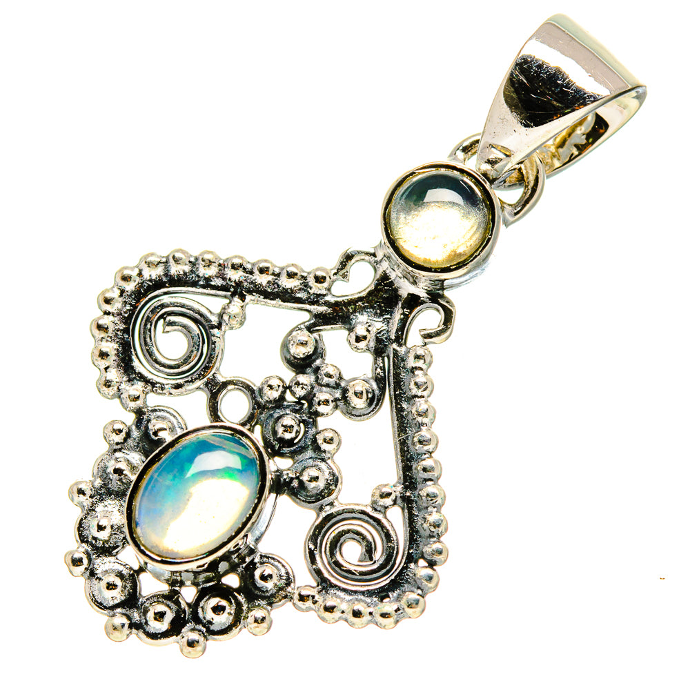 Ethiopian Opal Pendants handcrafted by Anasilvercos - PD756830