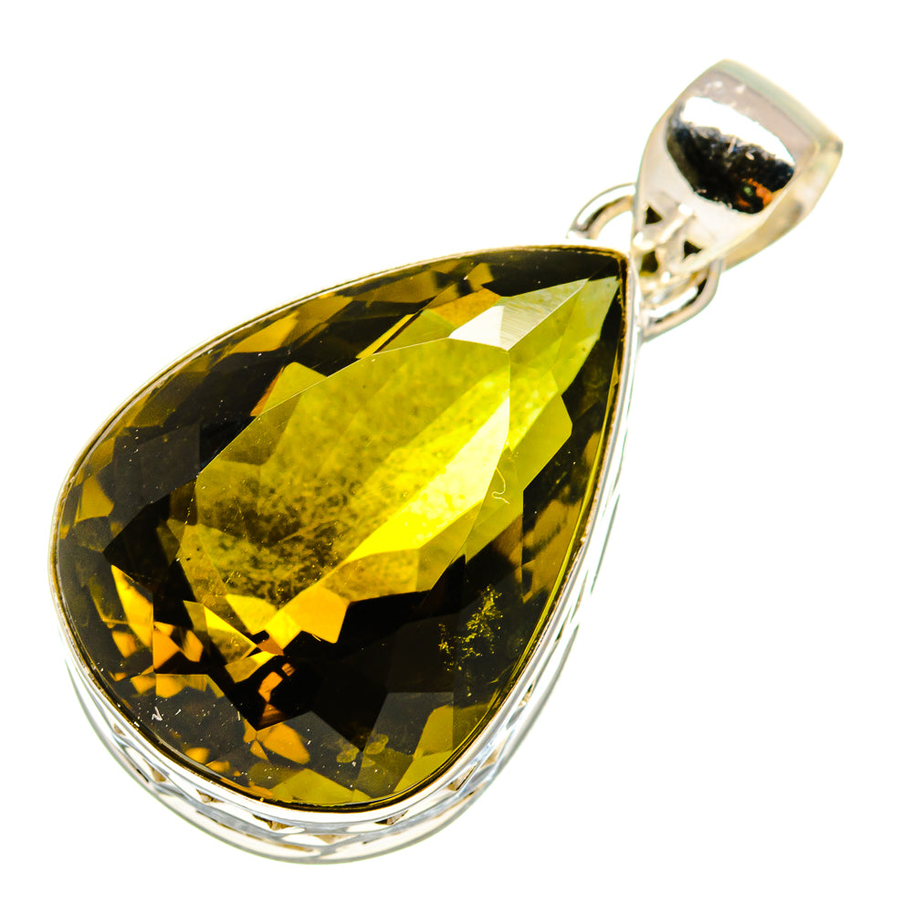 Olive Quartz Pendants handcrafted by Anasilvercos - PD756871