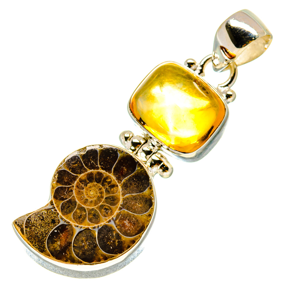 Ammonite Fossil Pendants handcrafted by Anasilvercos - PD756913