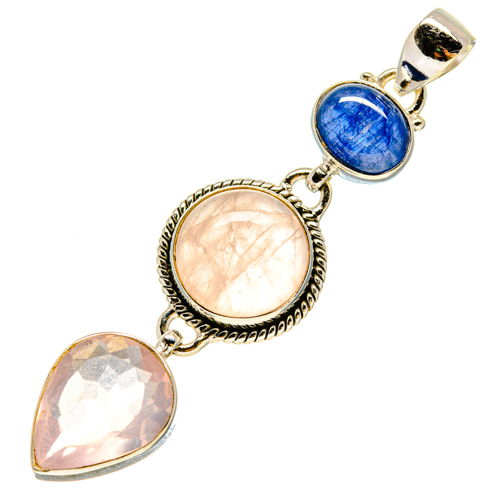 Rose Quartz Pendants handcrafted by Anasilvercos - PD756930