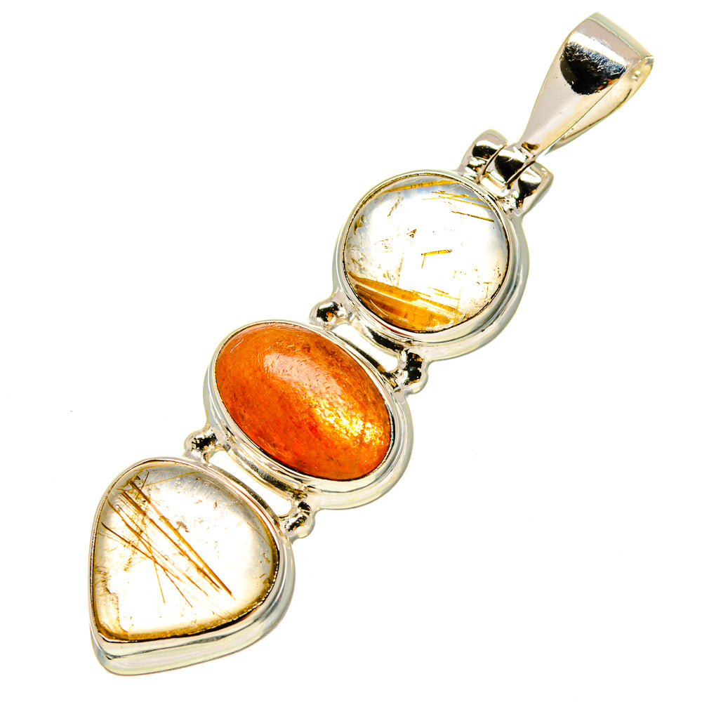 Rutilated Quartz Pendants handcrafted by Anasilvercos - PD756931