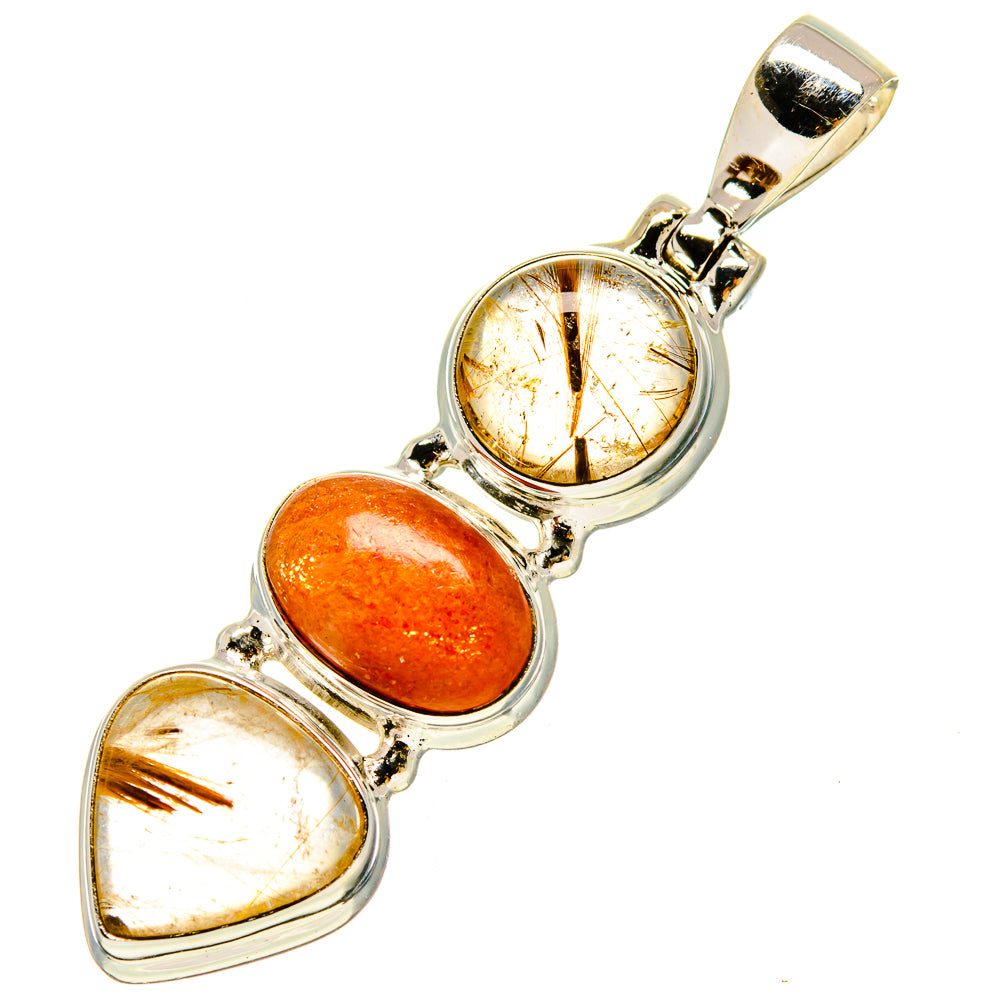 Rutilated Quartz Pendants handcrafted by Anasilvercos - PD756934