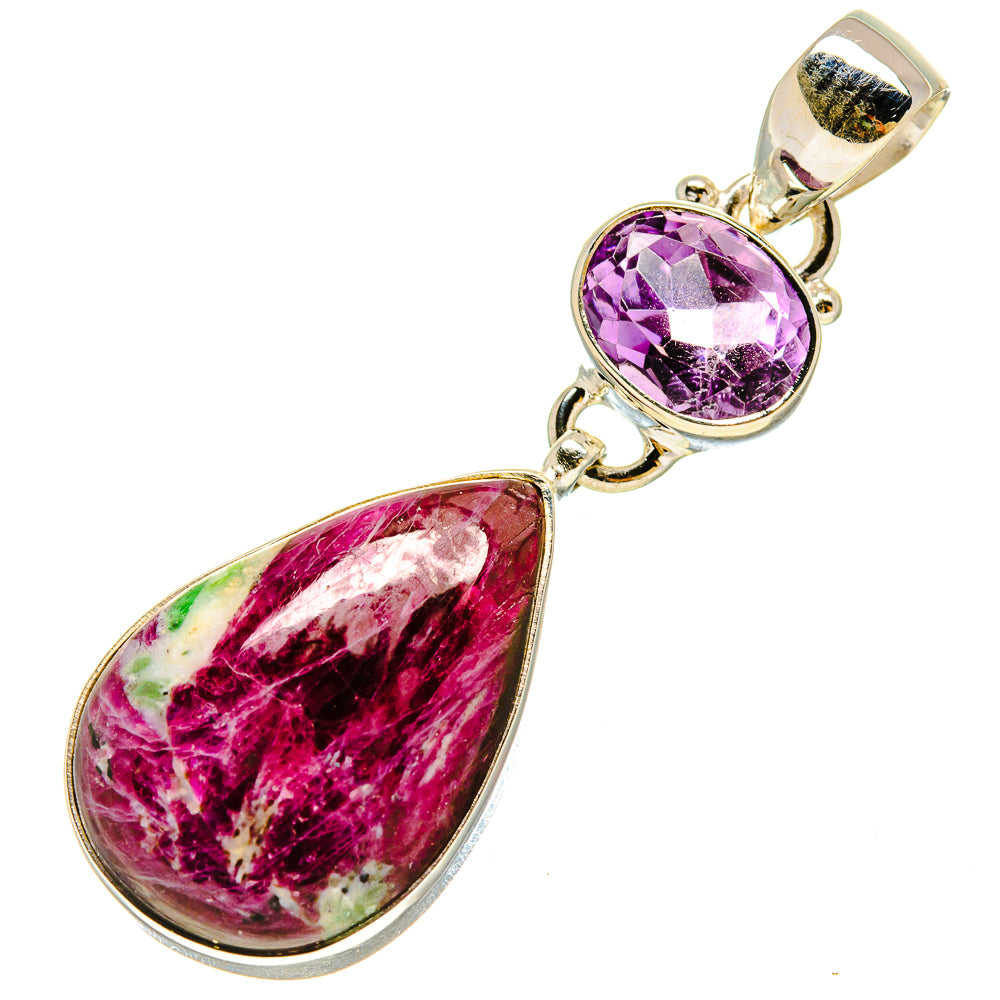 Ruby Zoisite Pendants handcrafted by Anasilvercos - PD756936