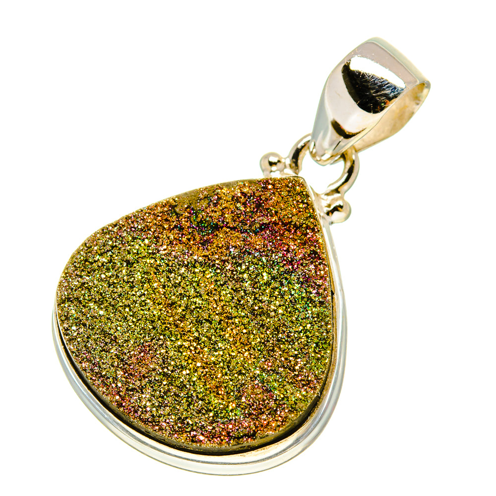 Spectro Pyrite Druzy Pendants handcrafted by Anasilvercos - PD756947