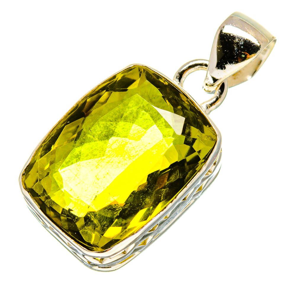 Olive Quartz Pendants handcrafted by Anasilvercos - PD756960