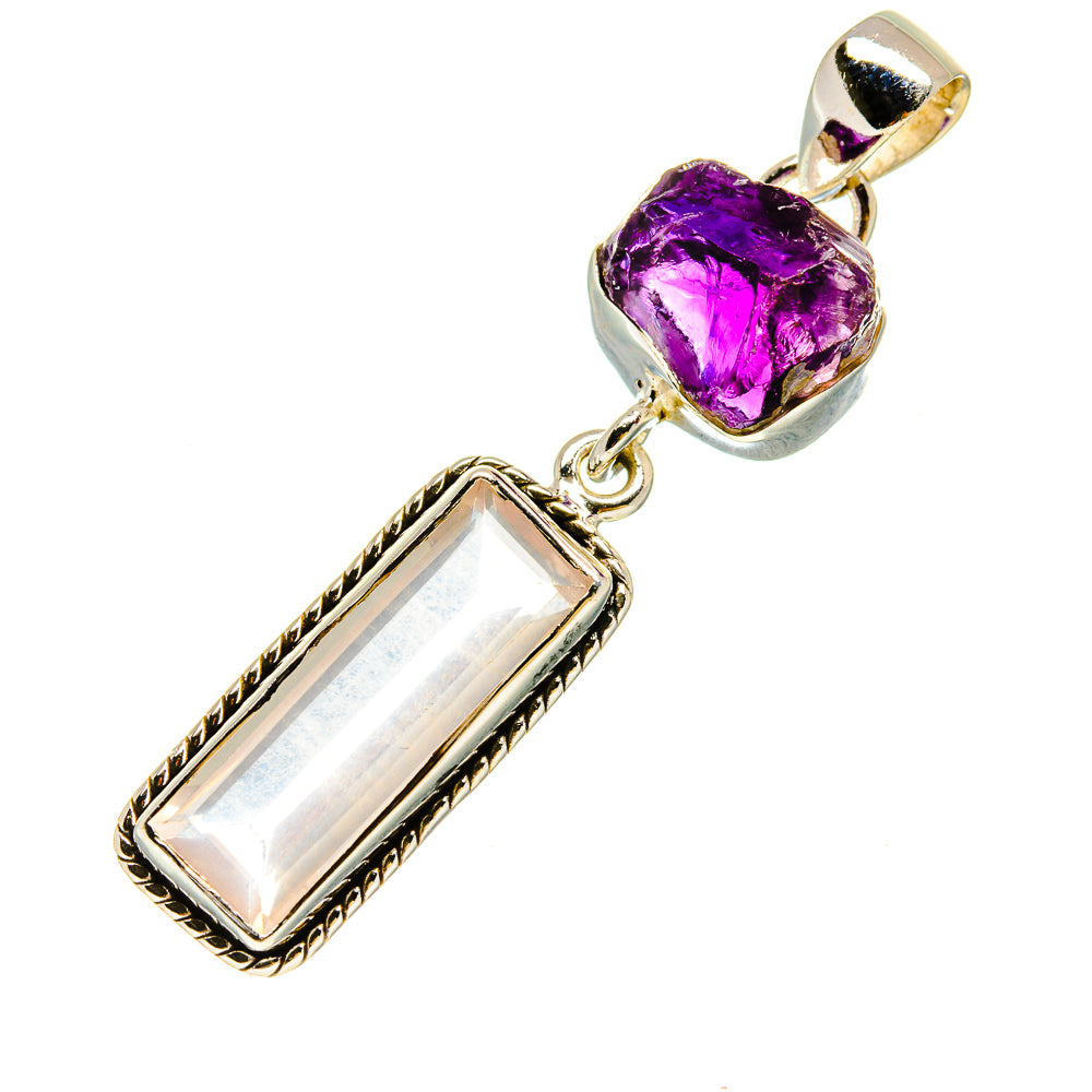 Rose Quartz Pendants handcrafted by Anasilvercos - PD756981