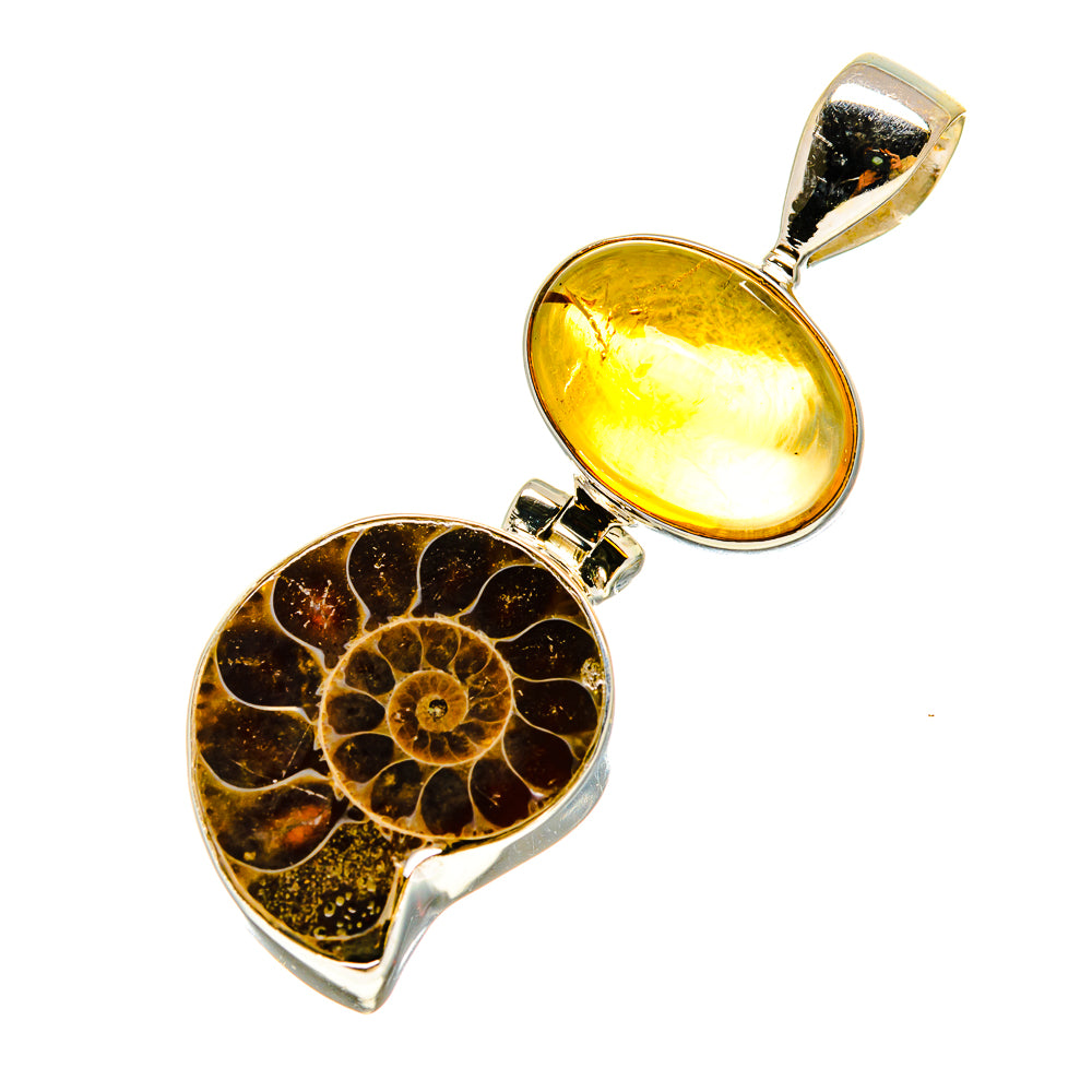 Ammonite Fossil Pendants handcrafted by Anasilvercos - PD756984