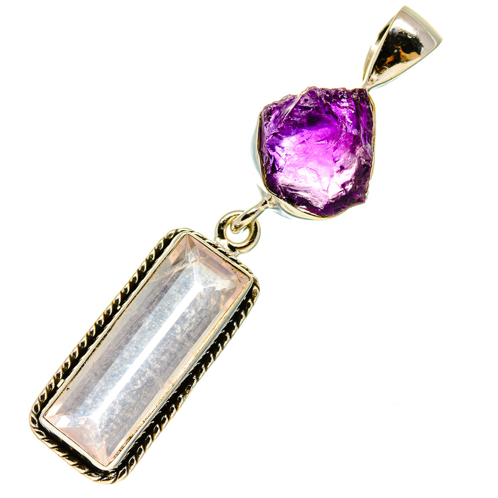 Rose Quartz Pendants handcrafted by Anasilvercos - PD756996