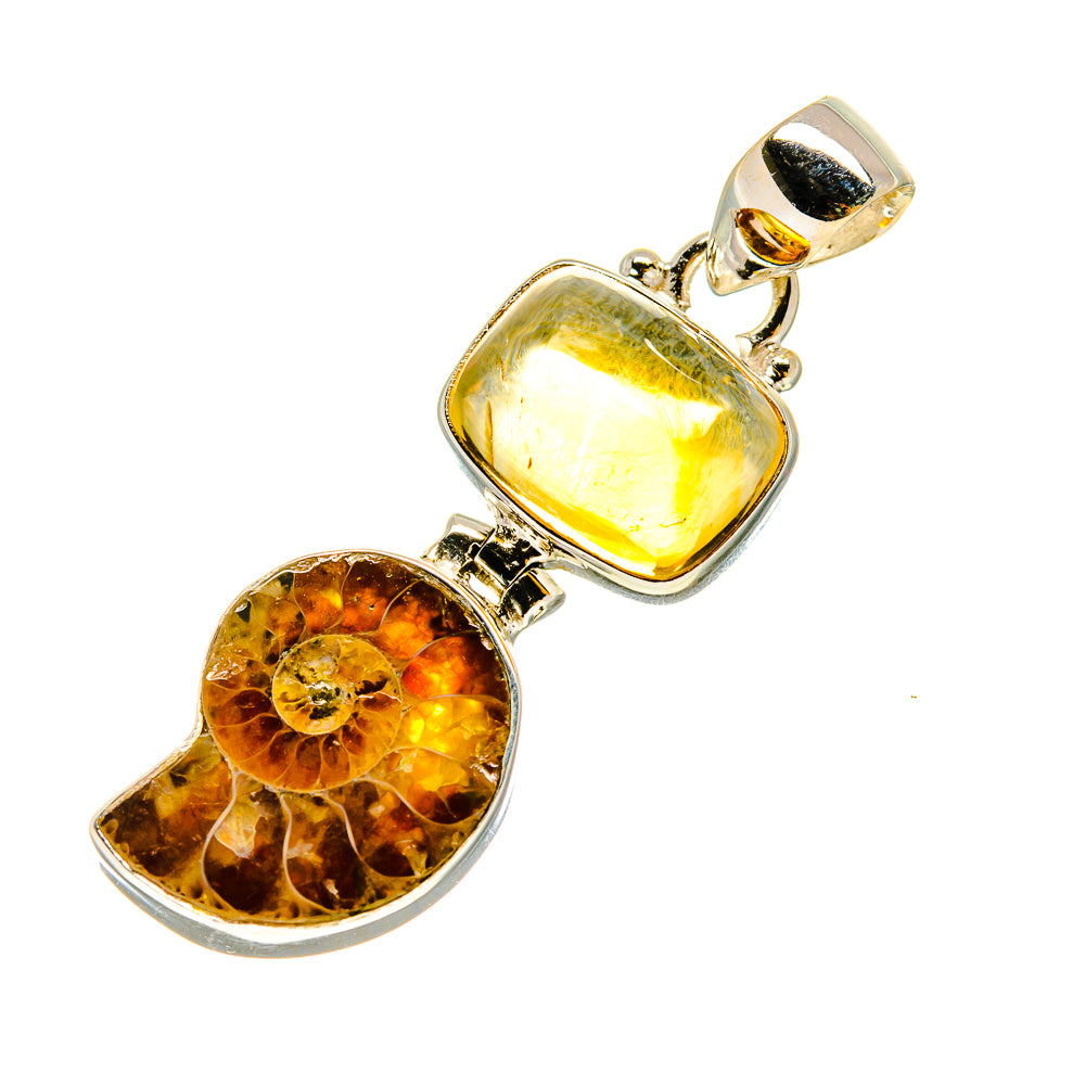 Ammonite Fossil Pendants handcrafted by Anasilvercos - PD757000