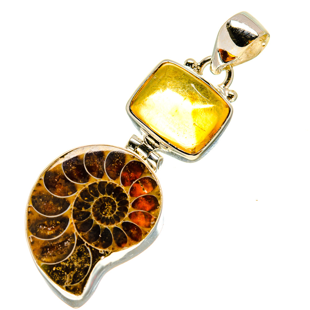 Ammonite Fossil Pendants handcrafted by Anasilvercos - PD757001