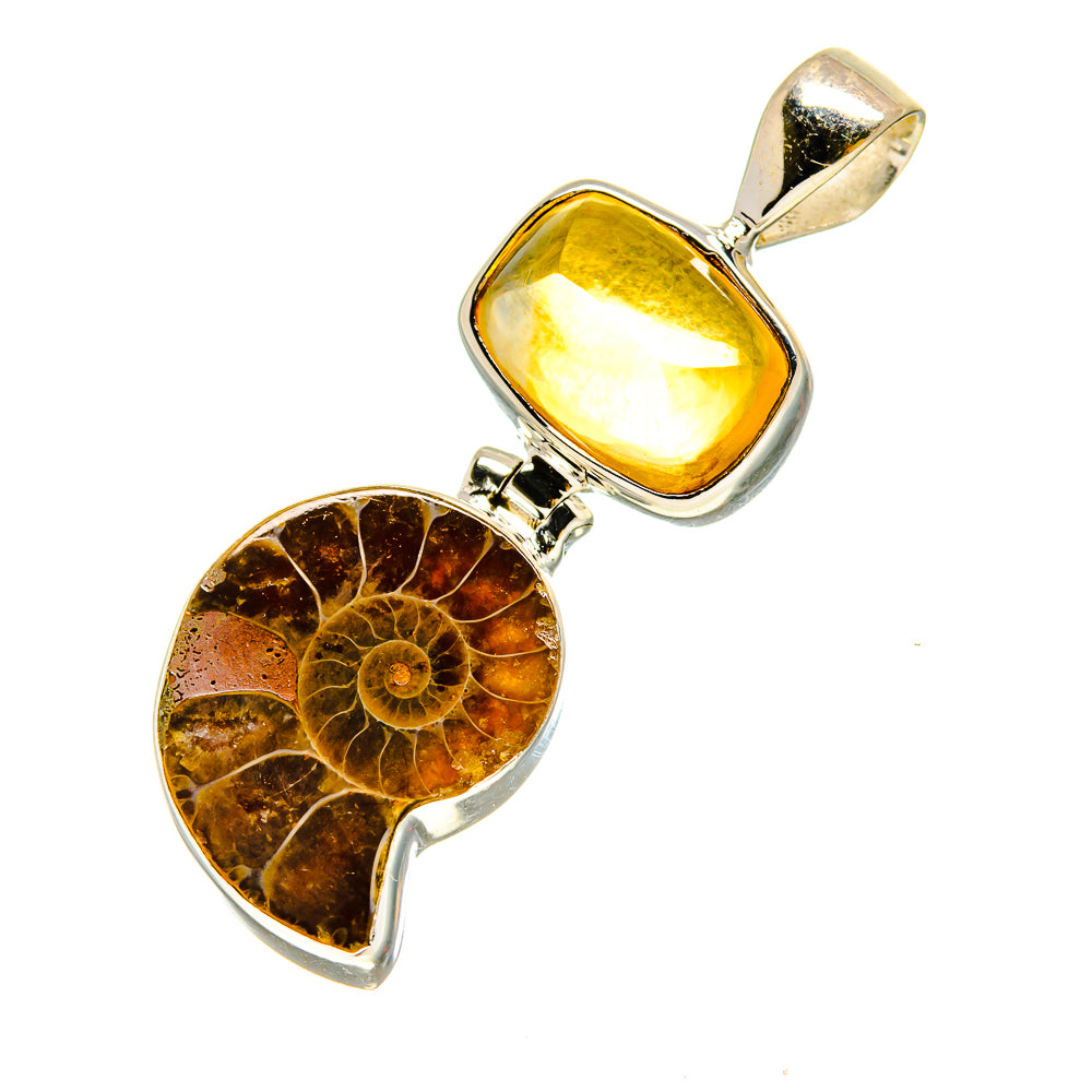 Ammonite Fossil Pendants handcrafted by Anasilvercos - PD757002