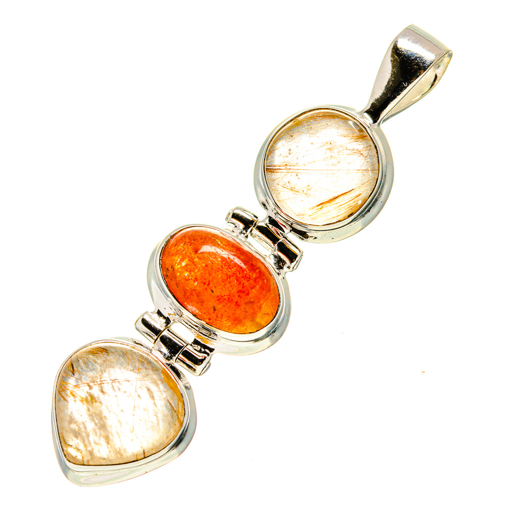 Rutilated Quartz Pendants handcrafted by Anasilvercos - PD757064