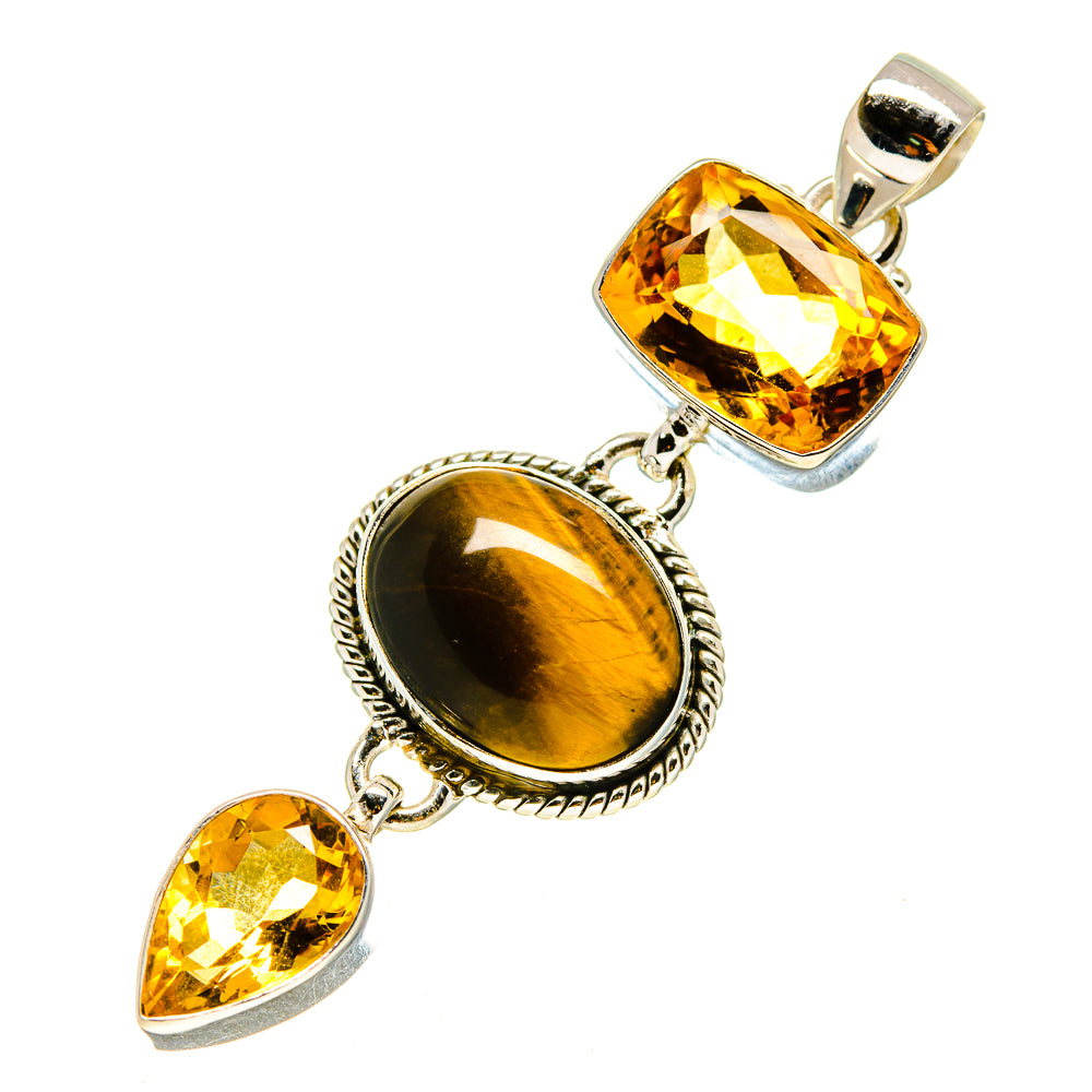 Tiger Eye Pendants handcrafted by Anasilvercos - PD757066