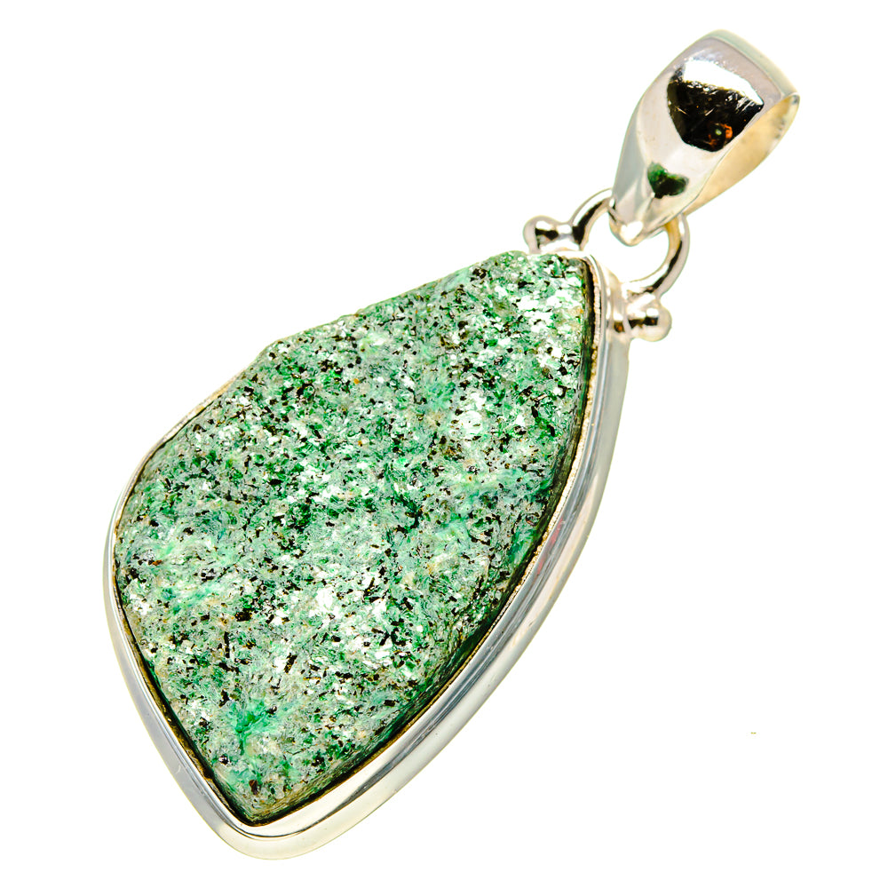 Green Fuchsite Pendants handcrafted by Anasilvercos - PD757085 - Photo 2
