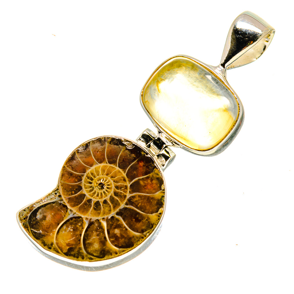 Ammonite Fossil Pendants handcrafted by Anasilvercos - PD757104