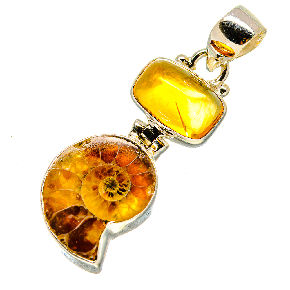 Ammonite Fossil Pendants handcrafted by Anasilvercos - PD757116