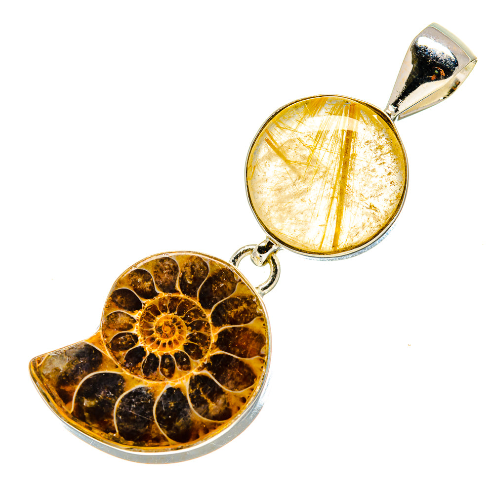 Ammonite Fossil Pendants handcrafted by Anasilvercos - PD757144