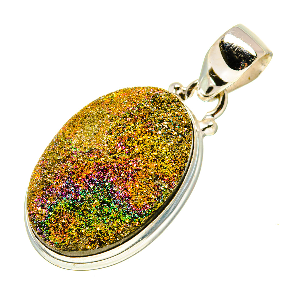 Spectro Pyrite Druzy Pendants handcrafted by Anasilvercos - PD757147