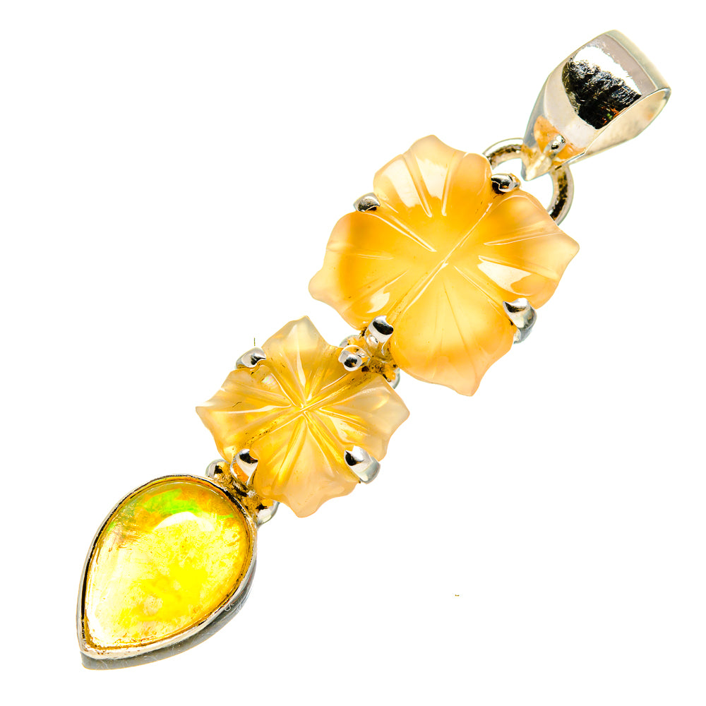 Peach Moonstone Pendants handcrafted by Anasilvercos - PD757185