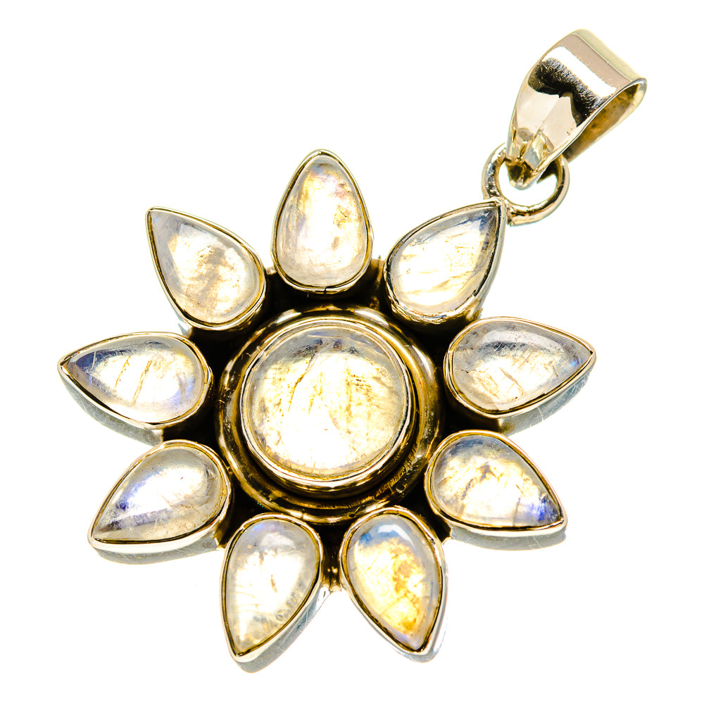 Rainbow Moonstone Pendants handcrafted by Anasilvercos - PD757211