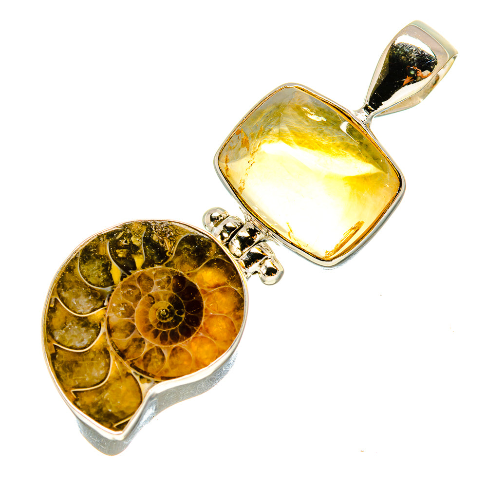 Ammonite Fossil Pendants handcrafted by Anasilvercos - PD757214