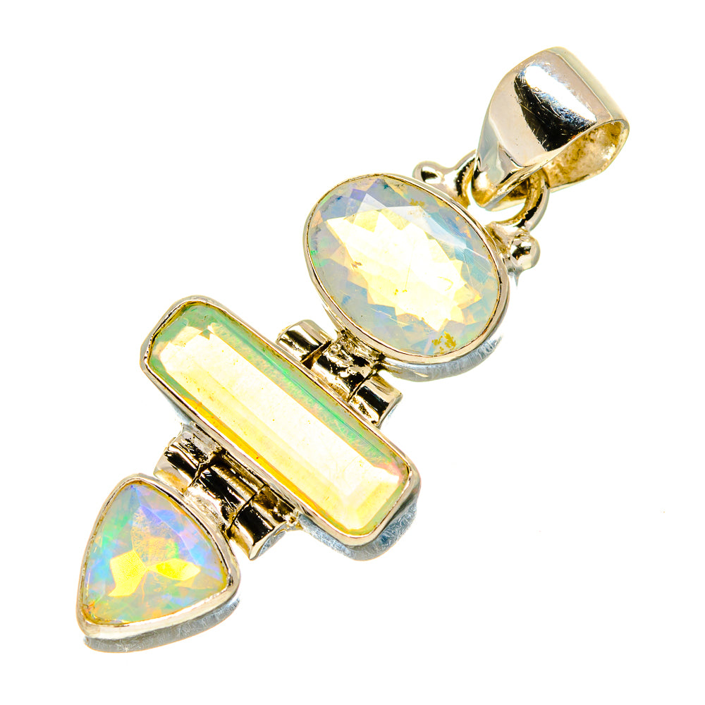 Ethiopian Opal Pendants handcrafted by Anasilvercos - PD757217