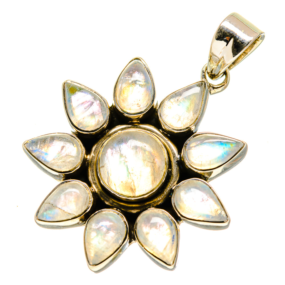 Rainbow Moonstone Pendants handcrafted by Anasilvercos - PD757220