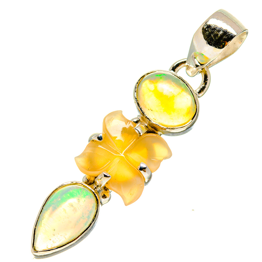 Ethiopian Opal Pendants handcrafted by Anasilvercos - PD757225