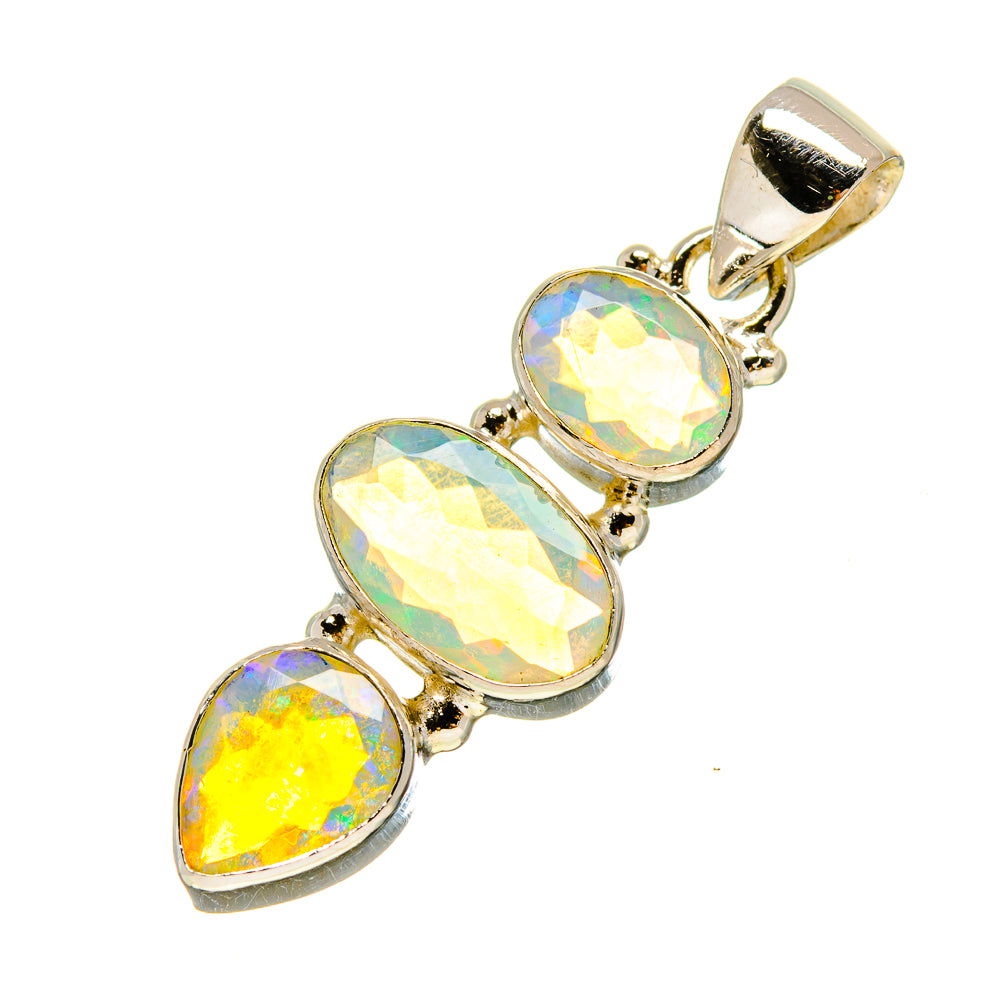 Ethiopian Opal Pendants handcrafted by Anasilvercos - PD757240