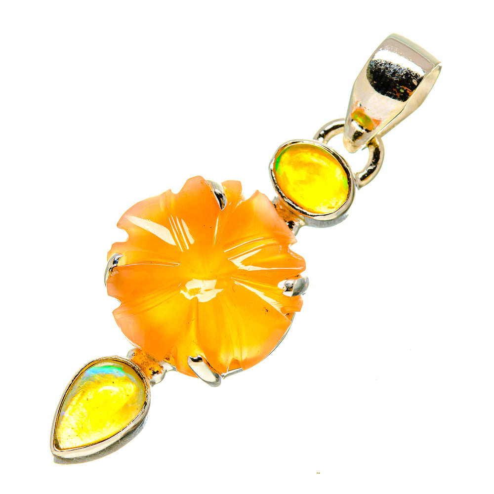Peach Moonstone Pendants handcrafted by Anasilvercos - PD757242