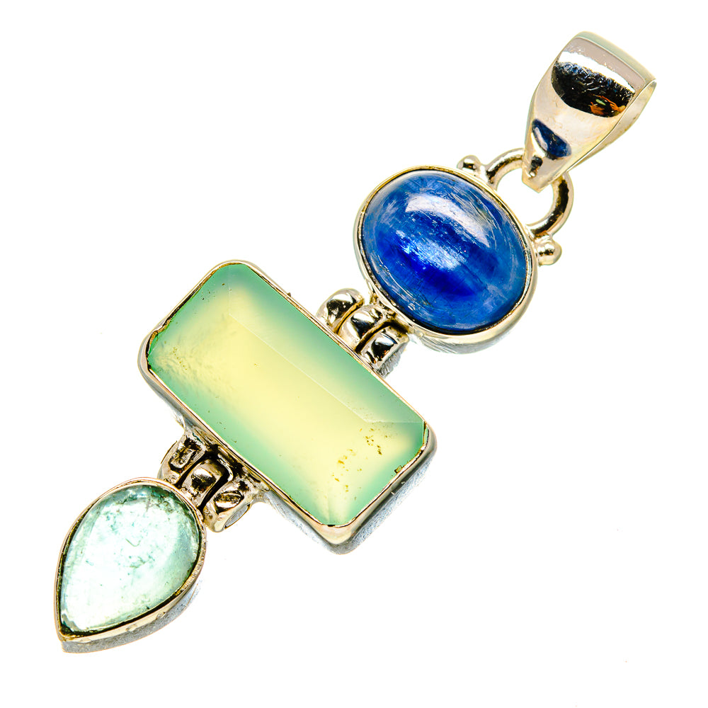 Aqua Chalcedony Pendants handcrafted by Anasilvercos - PD757250