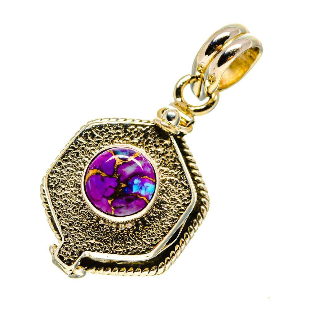 Purple Copper Composite Turquoise Pendants handcrafted by Anasilvercos - PD757301