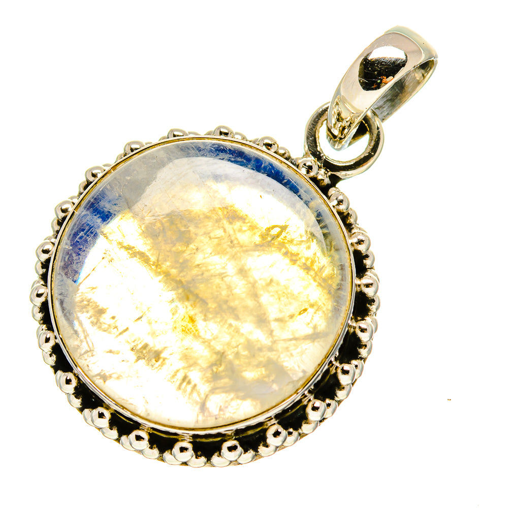 Rainbow Moonstone Pendants handcrafted by Anasilvercos - PD757304