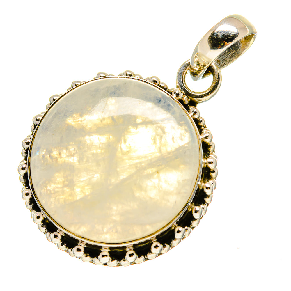 Rainbow Moonstone Pendants handcrafted by Anasilvercos - PD757305