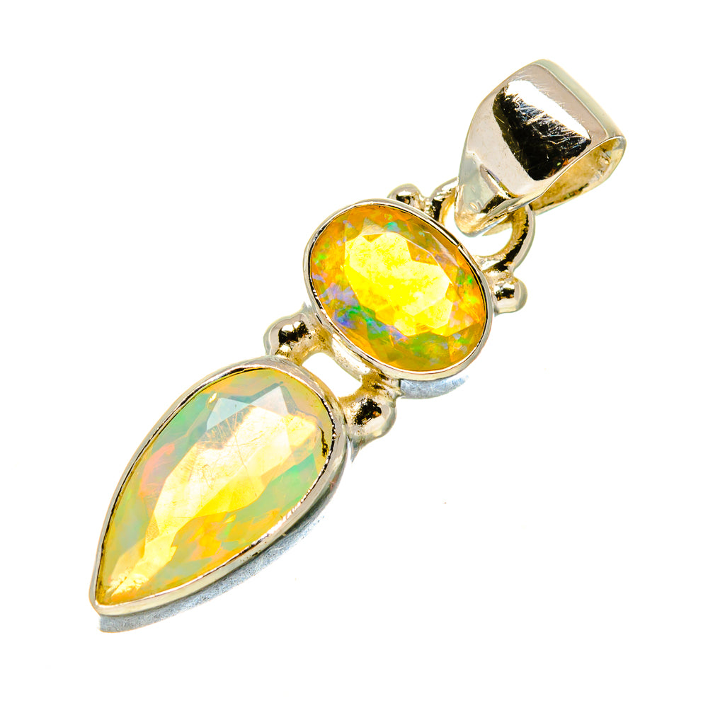 Ethiopian Opal Pendants handcrafted by Anasilvercos - PD757308