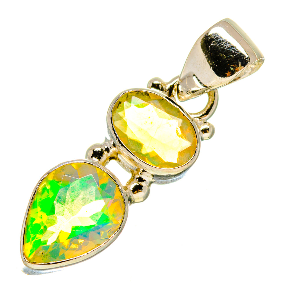 Ethiopian Opal Pendants handcrafted by Anasilvercos - PD757309