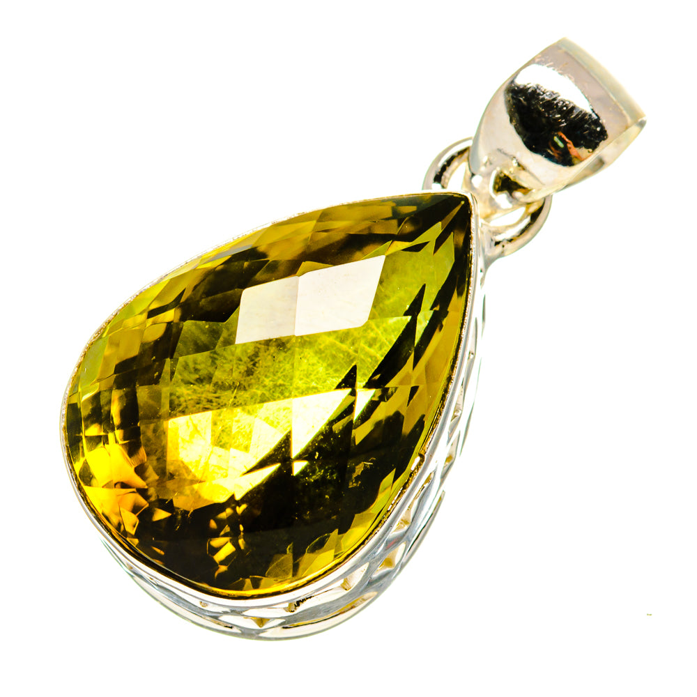 Olive Quartz Pendants handcrafted by Anasilvercos - PD757311
