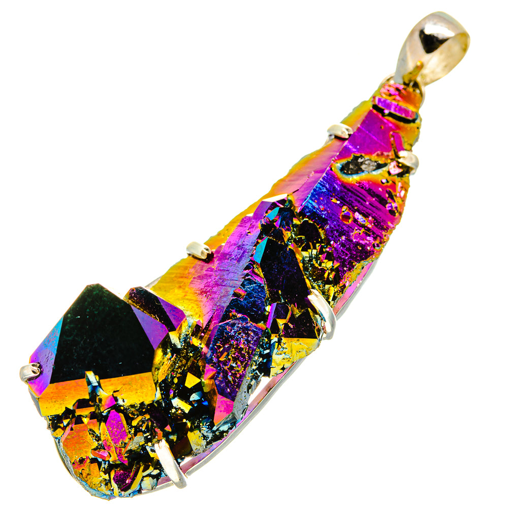 Titanium Sunshine Druzy Pendants handcrafted by Anasilvercos - PD757314