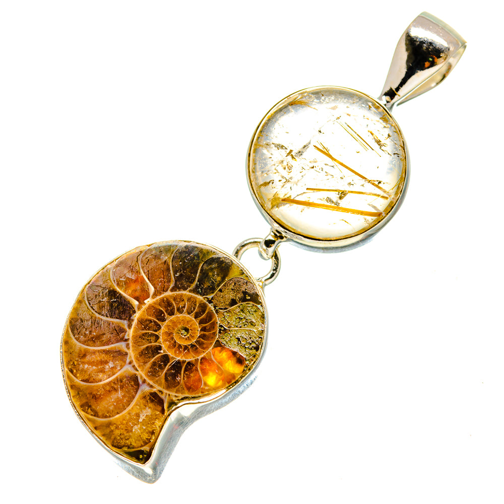 Ammonite Fossil Pendants handcrafted by Anasilvercos - PD757321