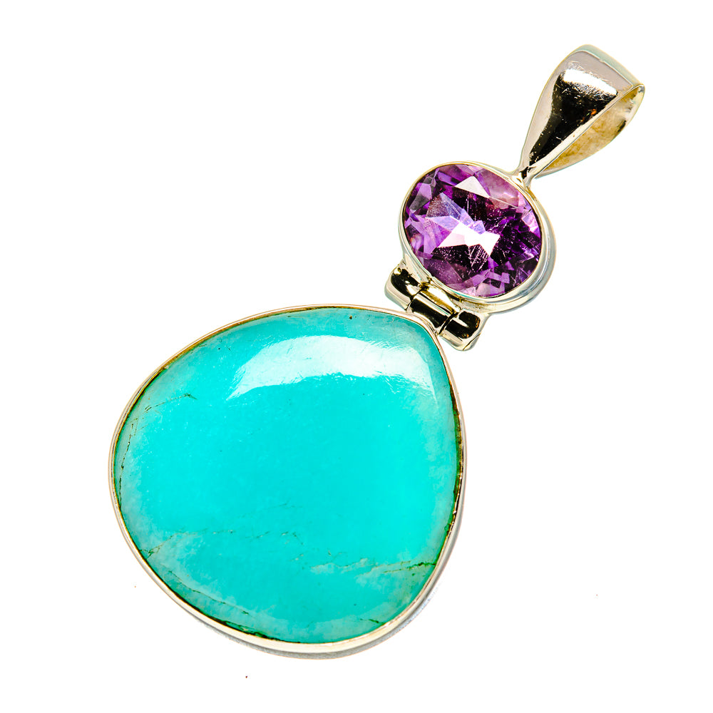 Peruvian Amazonite Pendants handcrafted by Anasilvercos - PD757341